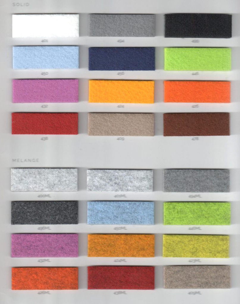 New range of Polyester Coloured Felts